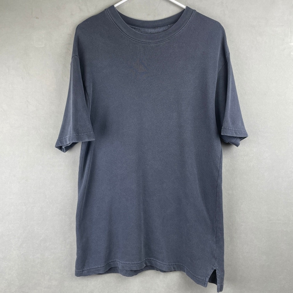 American Apparel Athletic Fit‎ Terry T Shirt S/S Crew Neck Ink Blue XS USA Read